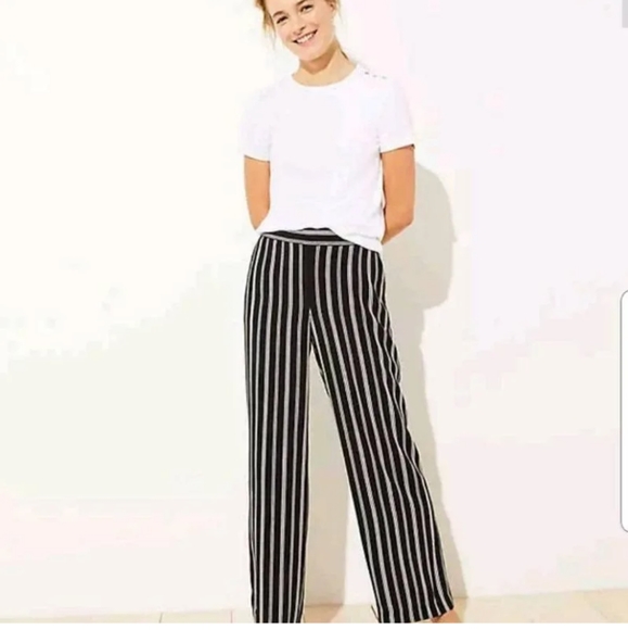 LOFT Pants - Loft striped pants with pockets